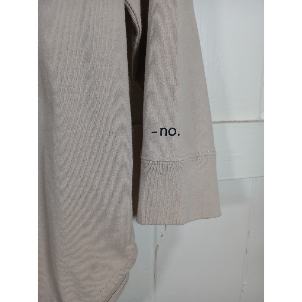 AZUL by MOUSSY Pocket T-Shirt Remember? No Curved Hem Women's Medium Tan Cotton - Picture 3 of 12